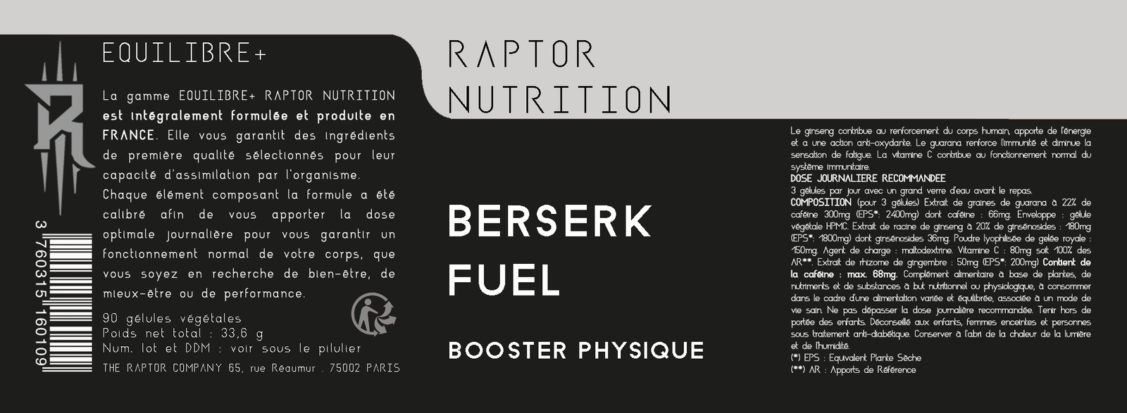 Berserk Fuel - Énergie, Fatigue, Stress