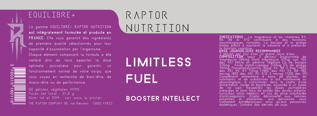 Limitless Fuel - Concentration, Mémoire, Performance Mentale
