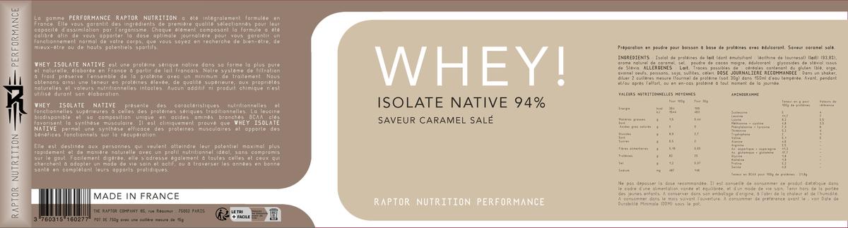 Whey Isolate Native 94% - Issue du lait 100% français